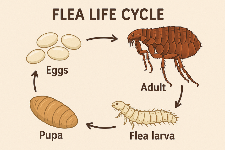 Flea life cycle